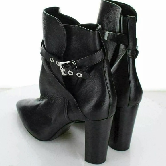 New Designer PAIGE Real Leather Pointed Heeled Ankle Boots Booties Heels 9 - Picture 6 of 9